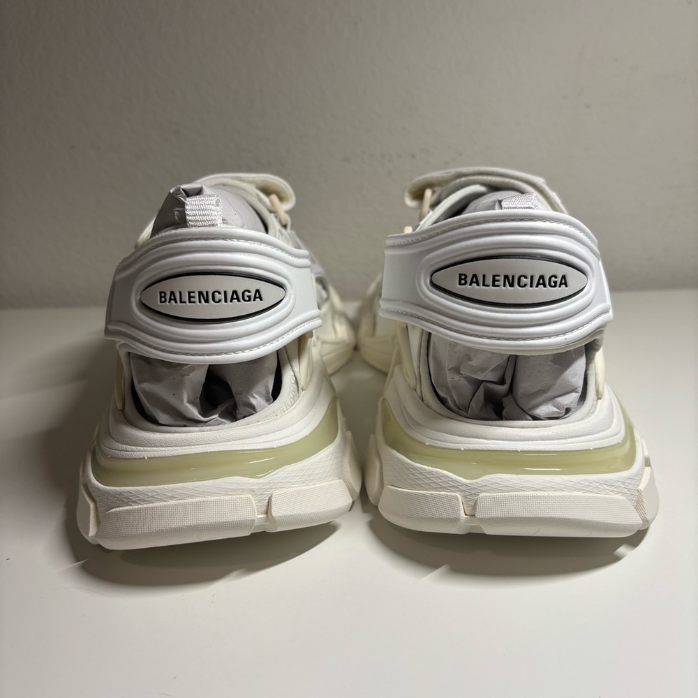 NEW BALENCIAGA Track Sandal Triple White Mens Size 9 - Picture 5 of 6